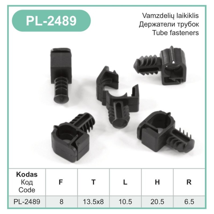 Cable & pipe clip Ø 8 mm – PL-2489 Cable & pipe clip Ø 8 mm – PL-2489