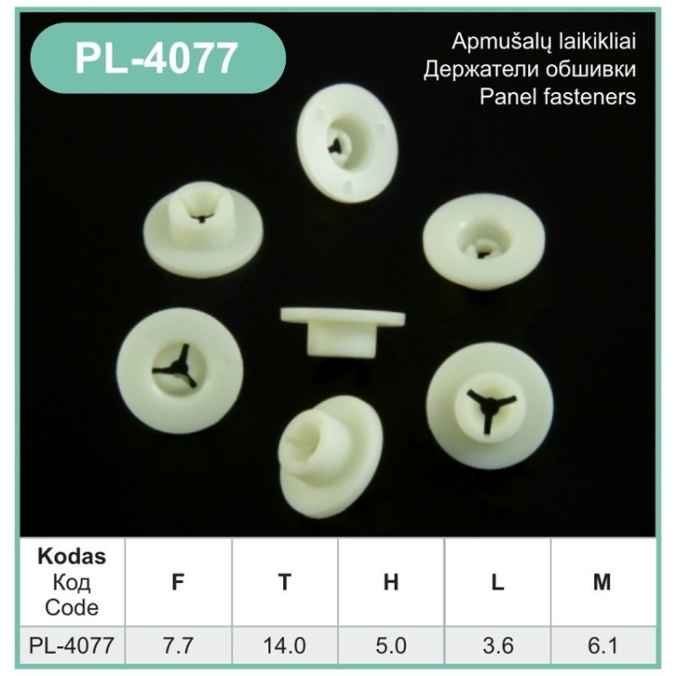 Trim panel clip Ø 7.7 mm – PL-4077
