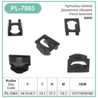 Black Trim Locking Insert Adjust Nut Clips 51711916199 – PL-7063