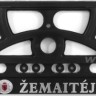 Embossed number plate frame with lettering ŽEMAITEJE and the Grand Coat of Arms of the Duchy of Samogitia (Samogitia) – R3-41461 Embossed number plate frame with lettering ŽEMAITEJE and the Grand Coat of Arms of the Duchy of Samogitia (Samogitia) – R3-41461