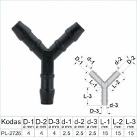 4x4 mm Y-Piece Plastic Barbed Connector Joiner Tube Hose Pipe Fitting – PL-2726