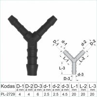 4x6 mm Y-Piece Reducer Plastic Barbed Connector Joiner Tube Hose Pipe Fitting – PL-2729
