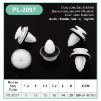 white with Seal Ring Plastic Panel Door Card Trim Clips Fit Toyota Subaru – PL-2097
