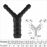 6x12 mm Y-Piece Reducer Plastic Barbed Connector Joiner Tube Hose Pipe Fitting – PL-2974