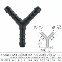 8x8 mm Y-Piece Plastic Barbed Connector Joiner Tube Hose Pipe Fitting – PL-2975