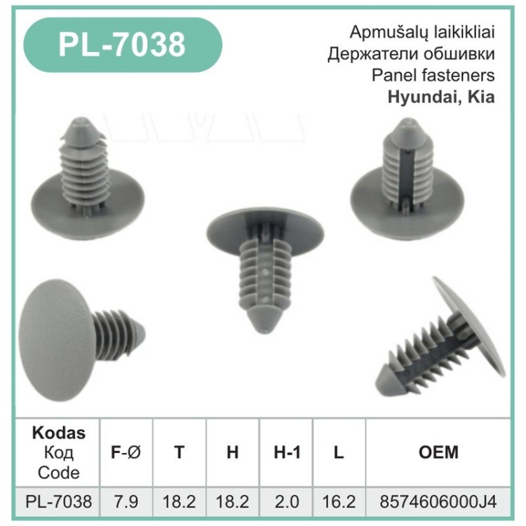 Grey Headliner Roof Trim Mounting Plug Clips 8574606000J4 – PL-7038 Grey Headliner Roof Trim Mounting Plug Clips 8574606000J4 – PL-7038
